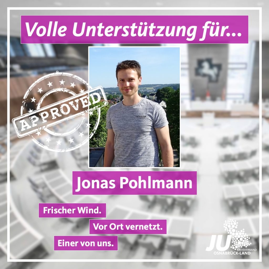 JU Osnabrück Land unterstützt Jonas Pohlmann!