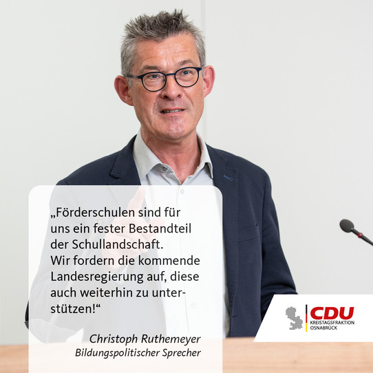 Die CDU-Kreistagsfraktion setzt sich für den Erhalt von Förderschulen ein!
