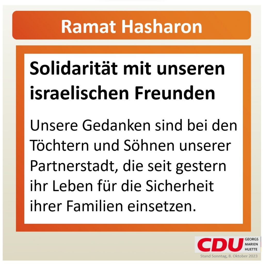 Solidarität mit Ramat Hasharon