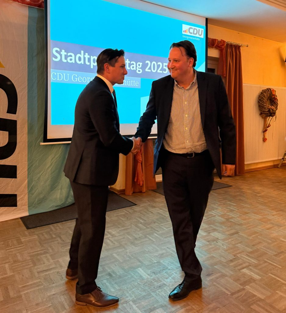 Tobias Avermann Tim Worpenberg Gratulation Nominierung Bürgermeister CDU Georgsmarienhütte