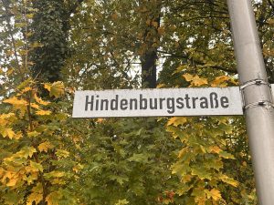 CDU-Ortsverband setzt sich für den Erhalt des Straßennamens „Hindenburgstraße“ ein